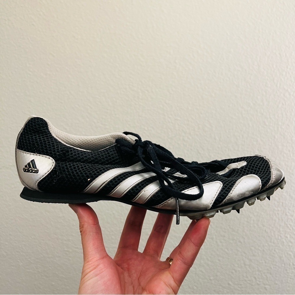 Adidas Men's Black Cosmos Techstar Spike Track Shoes Size 9 - Picture 3 of 7